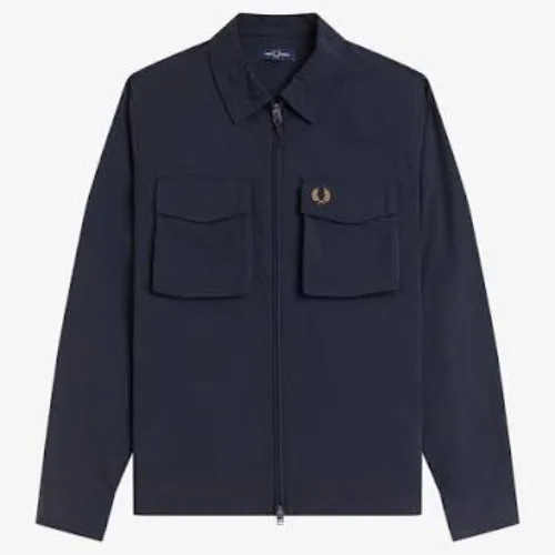 Fred Perry Ripstop Pocket Overshirt Navy