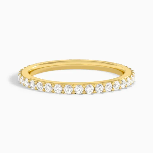 Classic Shared Prong Eternity Diamond Ring in 14K Yellow Gold