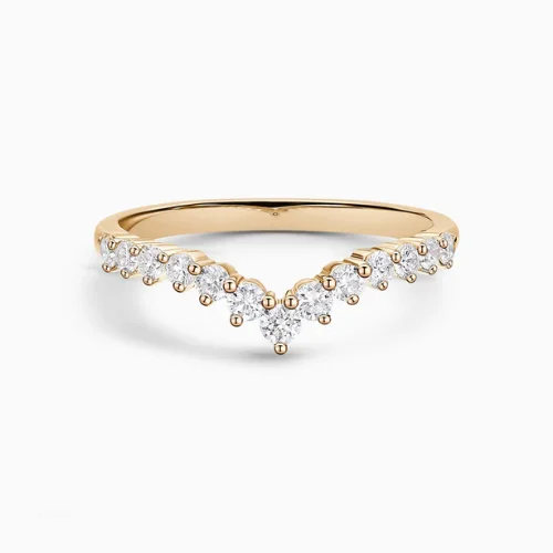 Tiara Wedding Band in 14K Rose Gold