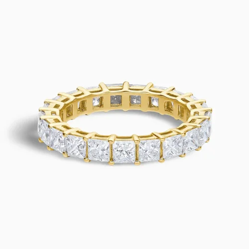 Princess Eternity Band in 14K Yellow Gold