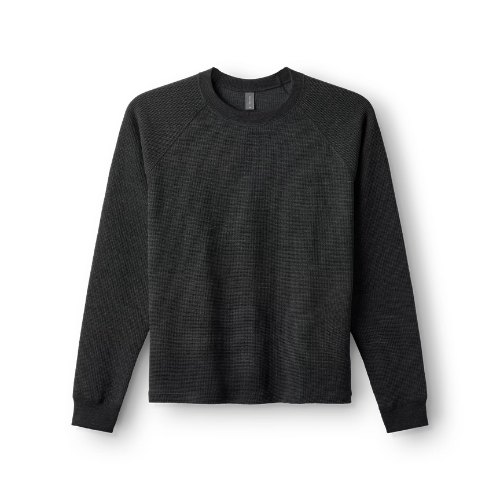 Women's merino wool sweater with waffle pattern