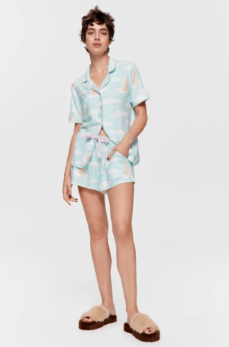 Ice Cream Cloud Plush Shortie PJ Set